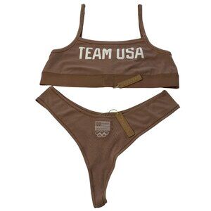 SKIMS Soft Lounge Bralette + Thong Set Team USA Sienna 2X
